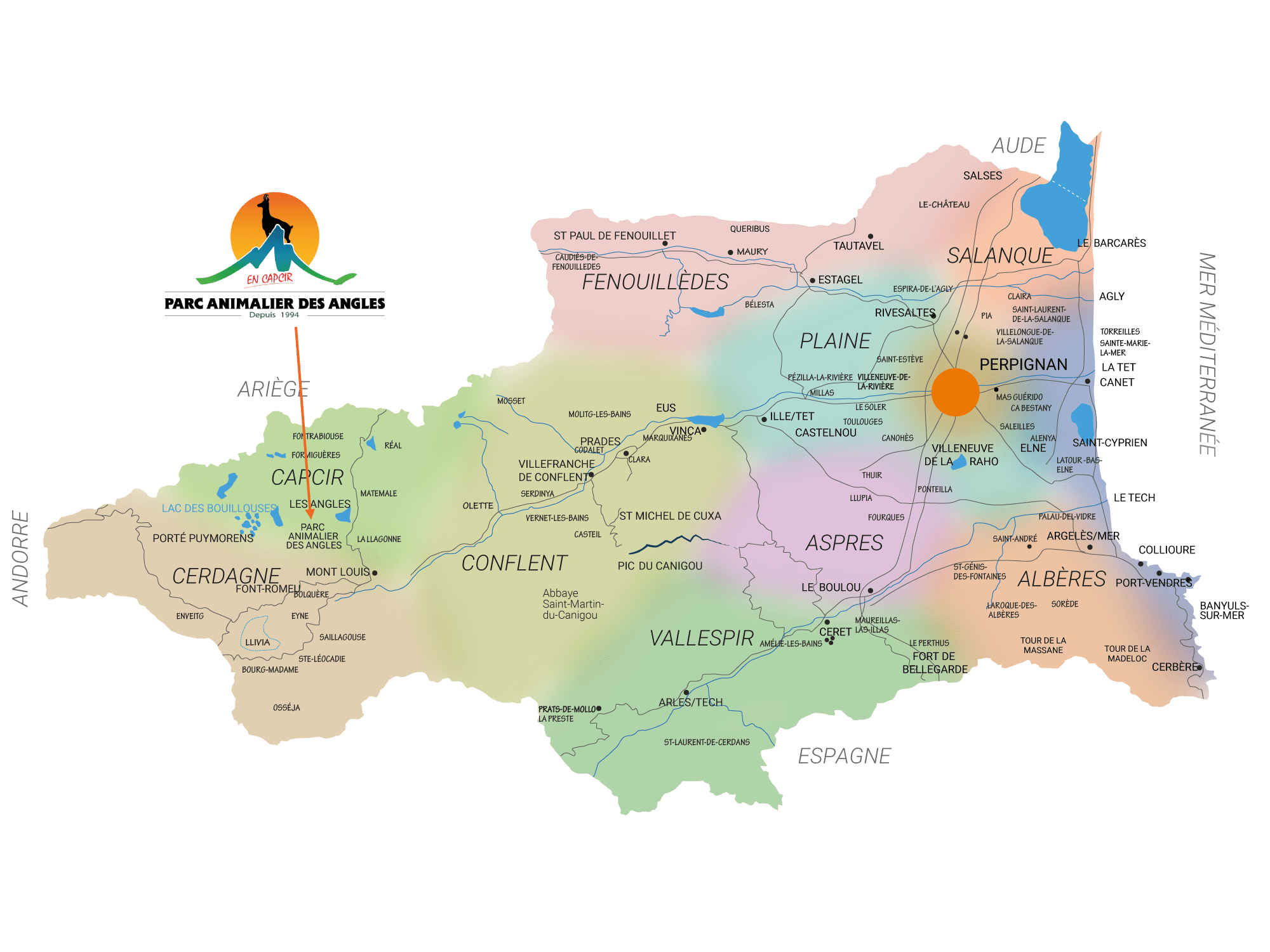 carte pyrénées orientales tourisme balade detente