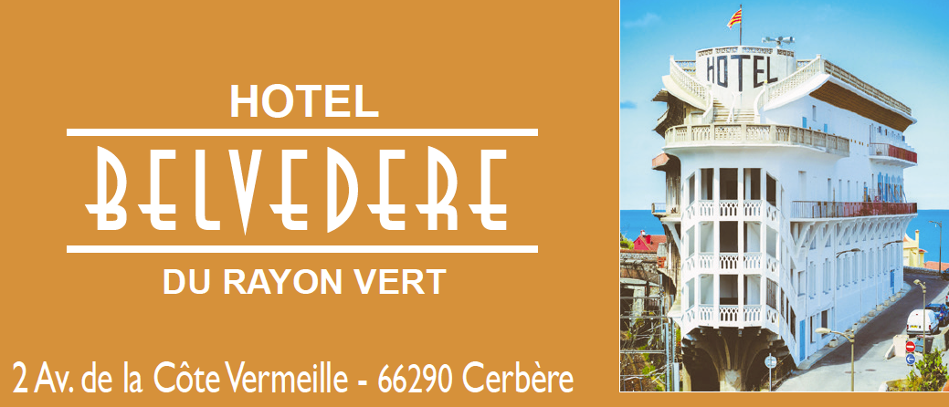 photo et logo du belvedere du rayon vert à cerbere