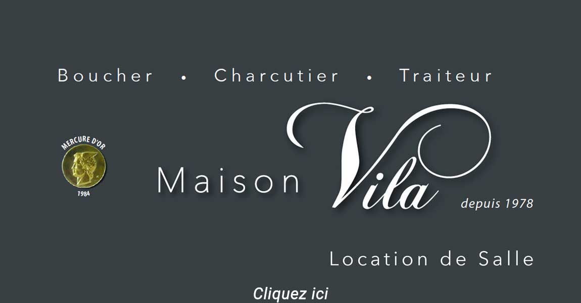 logo de la maison vila jérome vila boucher boucherie charcutier charcuterie traditionnelle catalane traiteur d'exception location salle mercure d'or à toulouges euro-sejours, tourisme, guide touristique, pyrénées-orientales, roussillon, perpignan, visite, vacances, sud de la france, catalogne, mer, méditerranée, montagne, voyages, loisirs, ski, promenades, hébergement, hotels, restaurants, monument, à voir, randonnee, balade, occitanie, pyrénées orientales, pyrénées-orientales